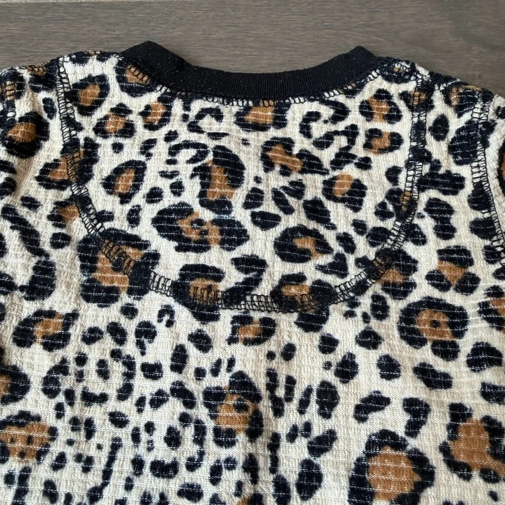 P.J. Salvage Leopard-Print Footie in Tan/Black/Cream